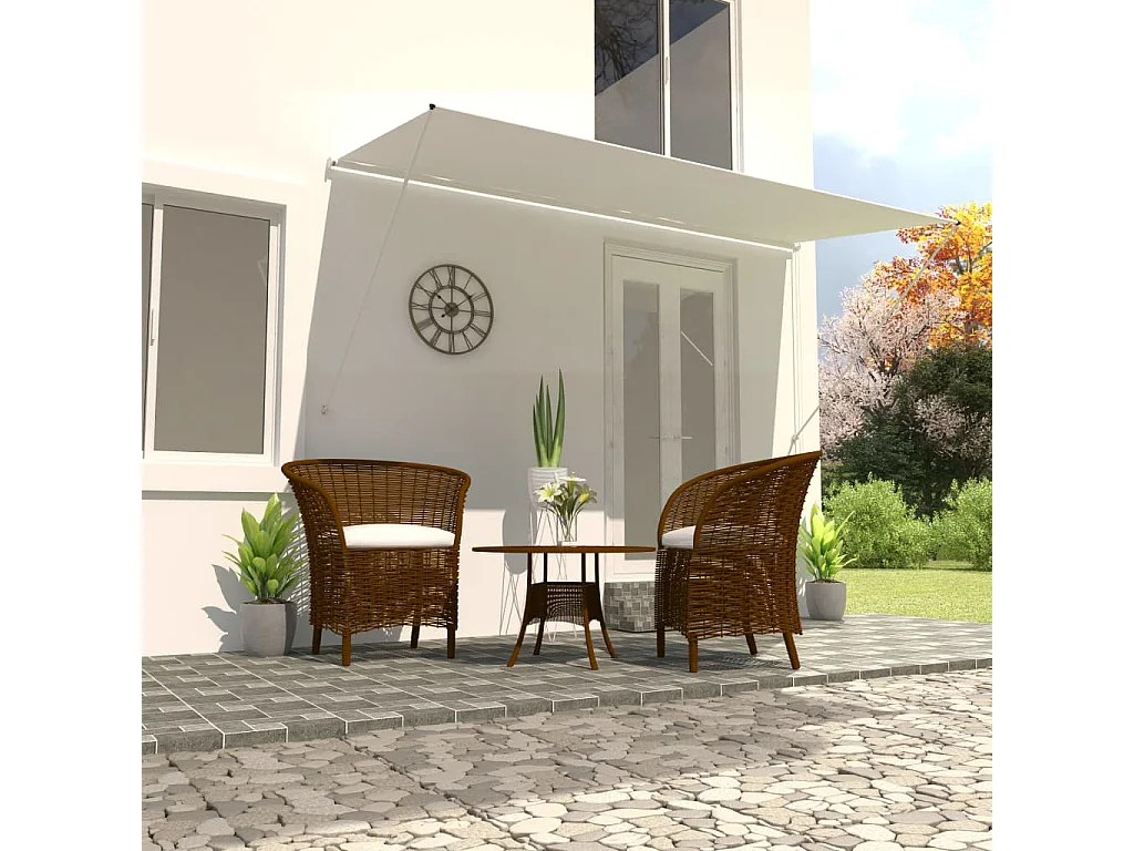 Toldo retrátil 400x150 cm creme