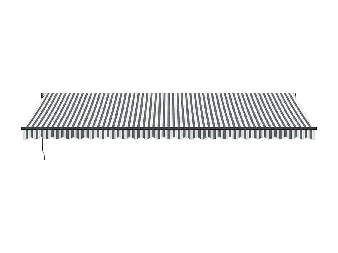 Auvent manuel rétractable avec LED anthracite blanc 600x350 cm