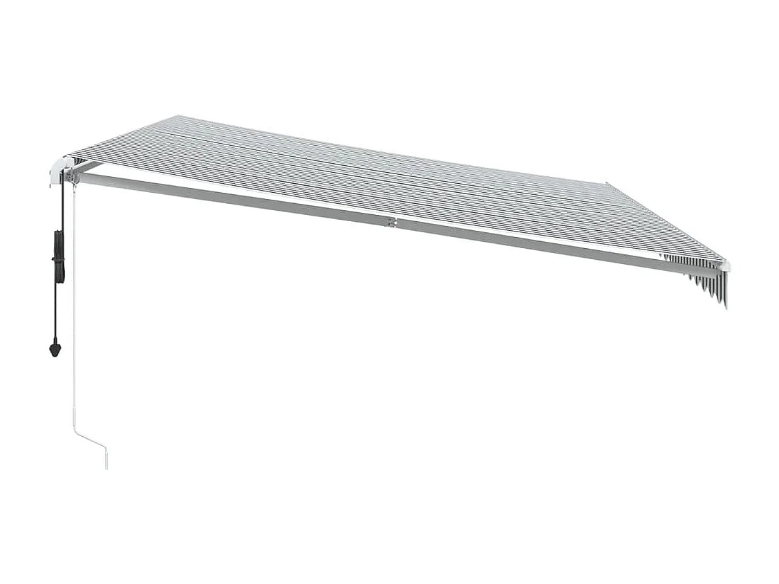 Toldo retrátil automático com LED 500x300 cm antracite/branco