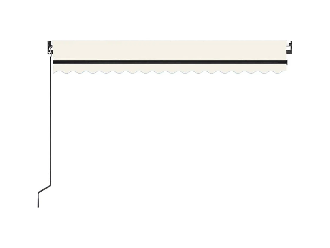 Luifel handmatig uittrekbaar 450x350 cm crèmekleurig