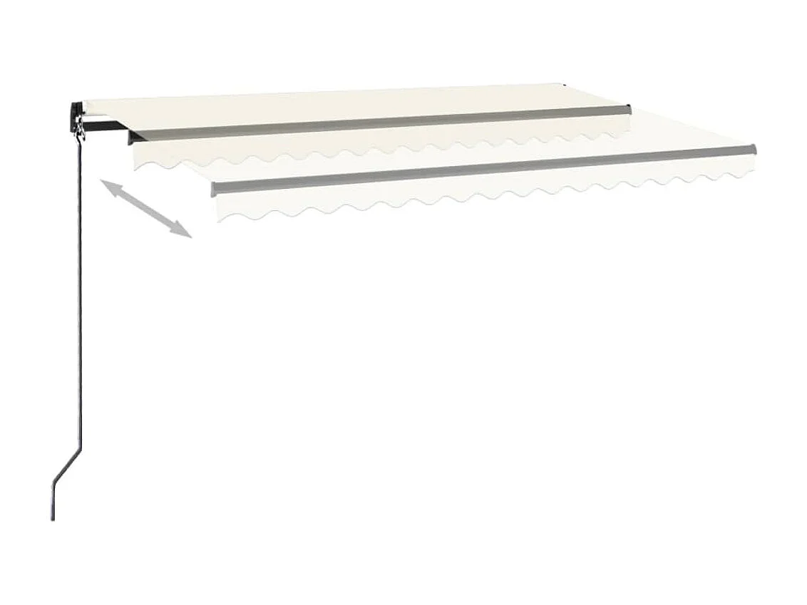 Auvent manuel rétractable 450x350 cm Crème