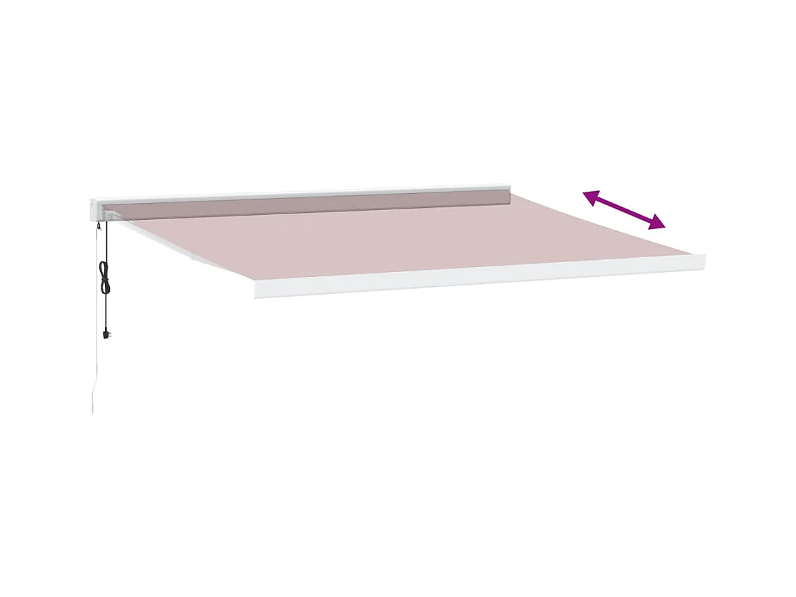 Auvent rétractable automatique bordeaux 400x300 cm