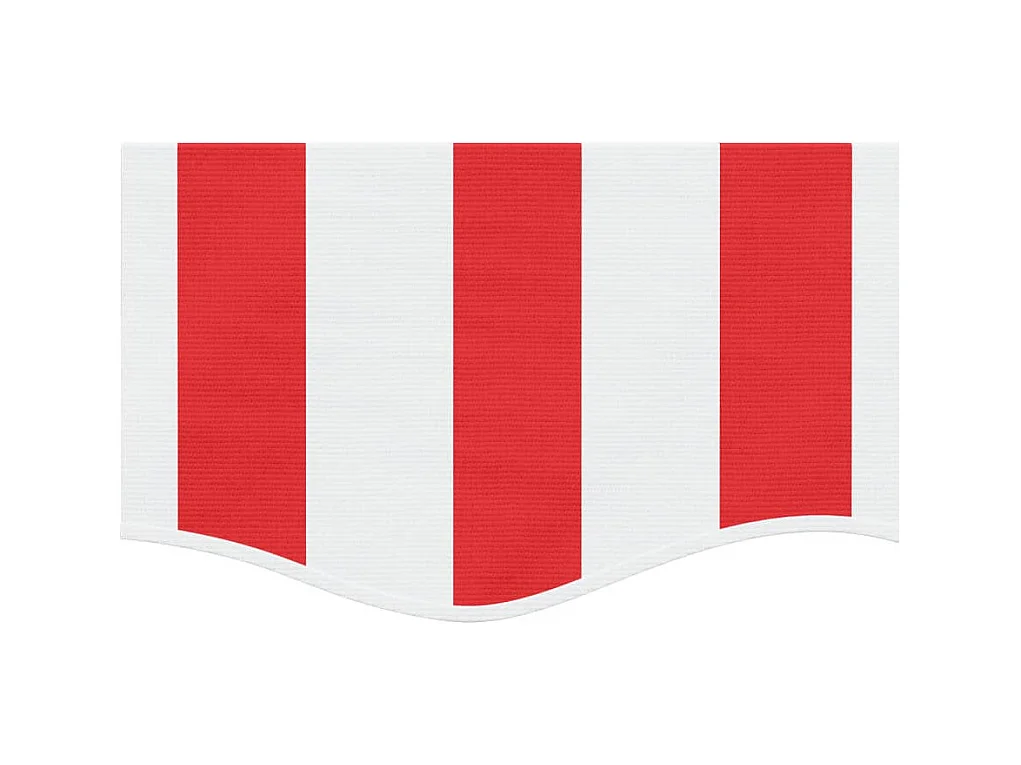 Vervangingsdoek voor luifelrok gestreept 3,5 m rood en wit