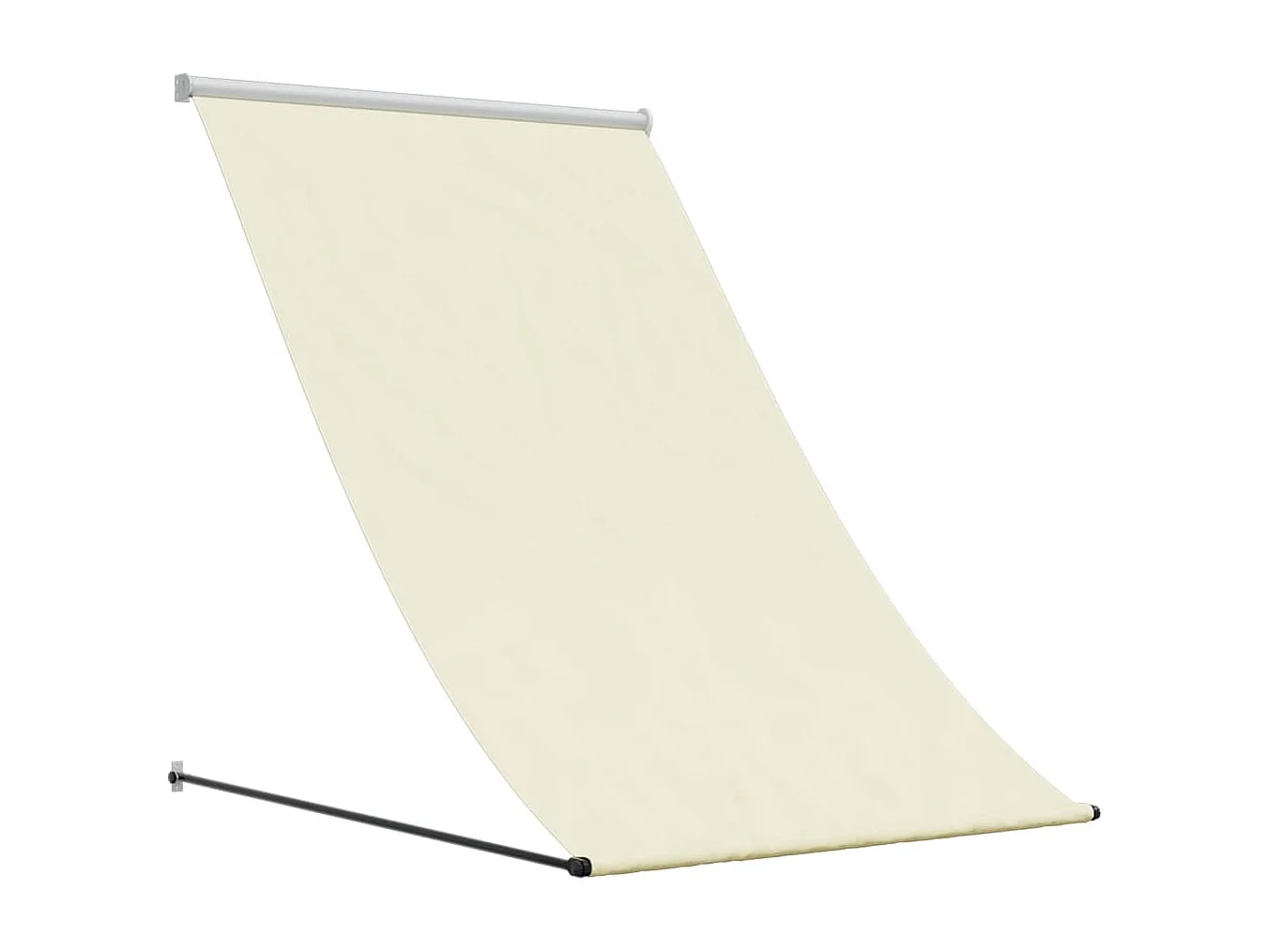 Auvent rétractable crème 150x150 m tissu et acier