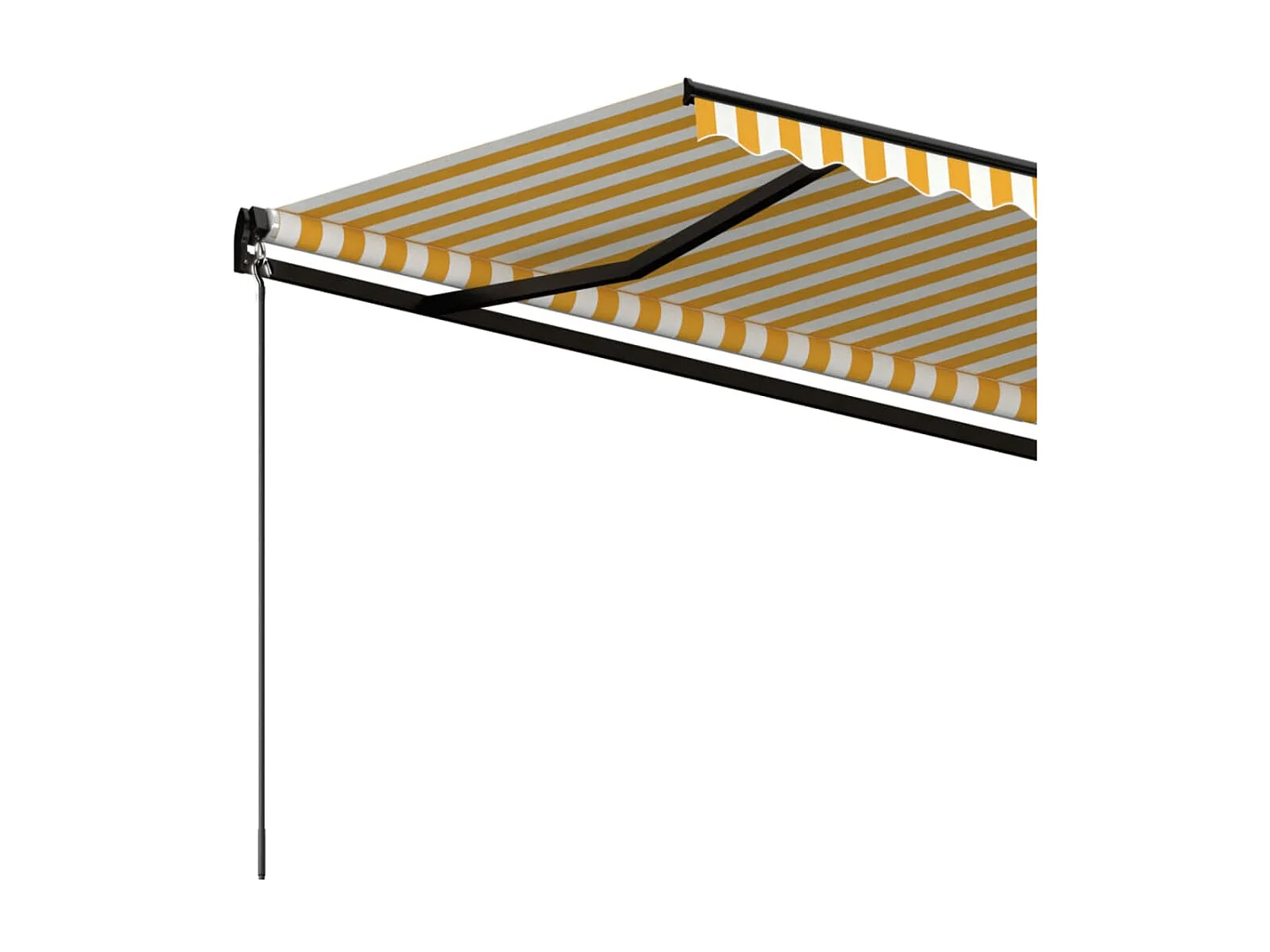 Tenda da Sole Retrattile Manuale 600x350 cm Gialla e Bianca