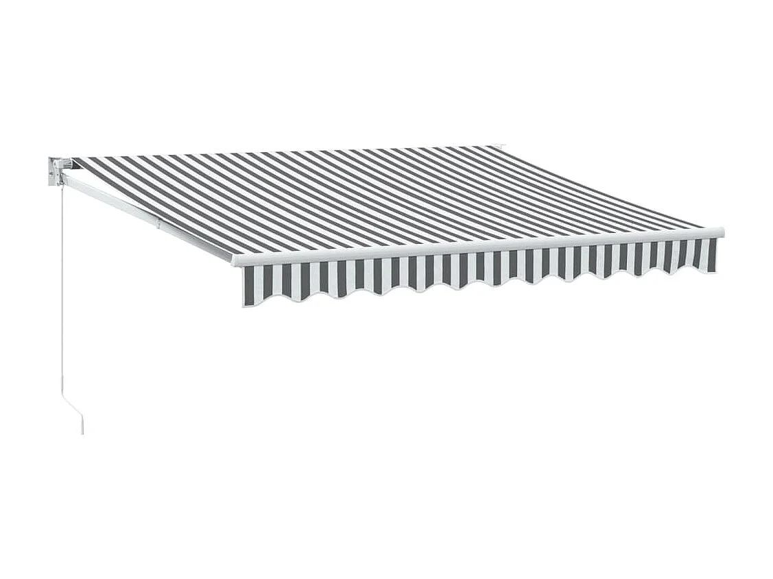 Toldo retrátil 3x2,5 m tecido e alumínio antracite e branco