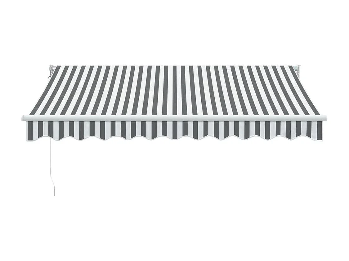 Toldo retrátil 3x2,5 m tecido e alumínio antracite e branco