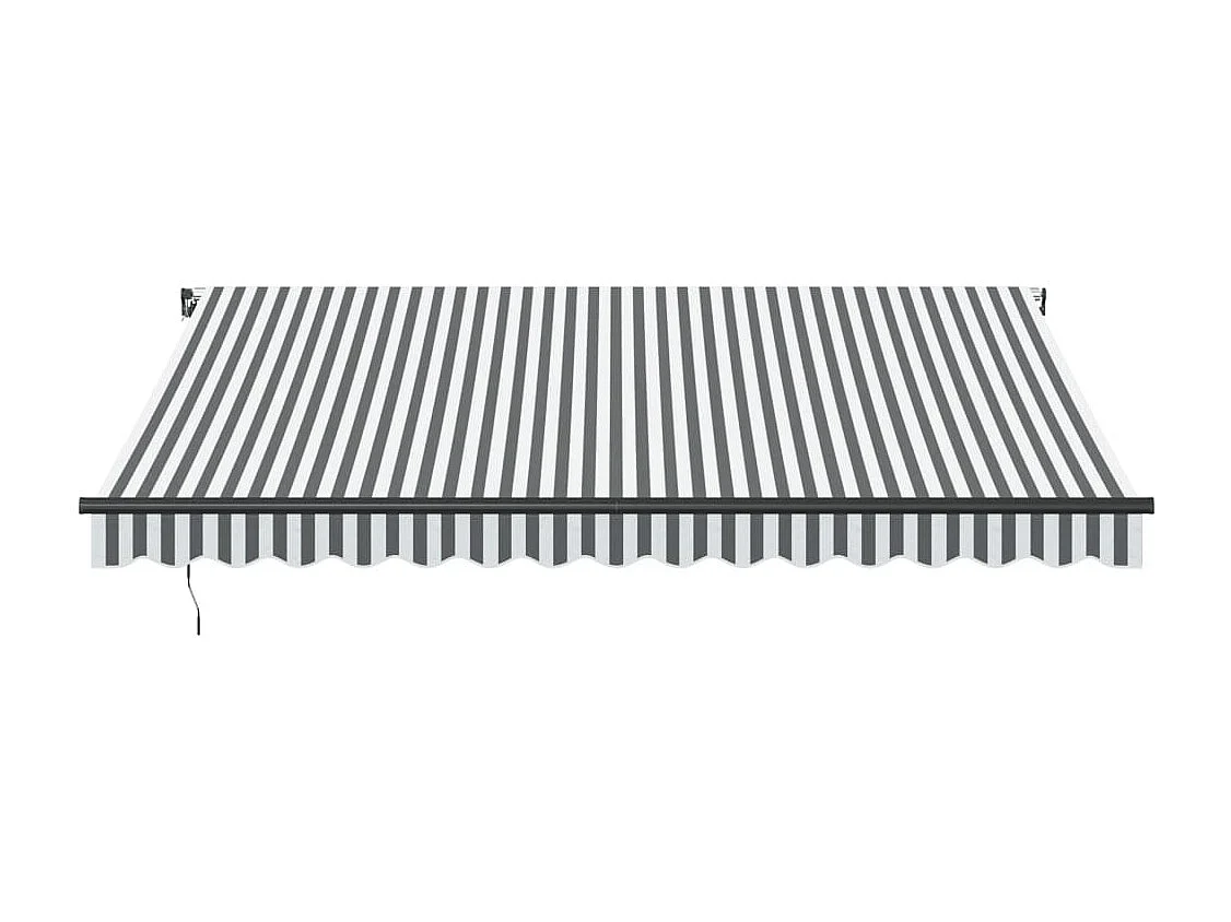 Auvent manuel rétractable anthracite et blanc 400x350 cm