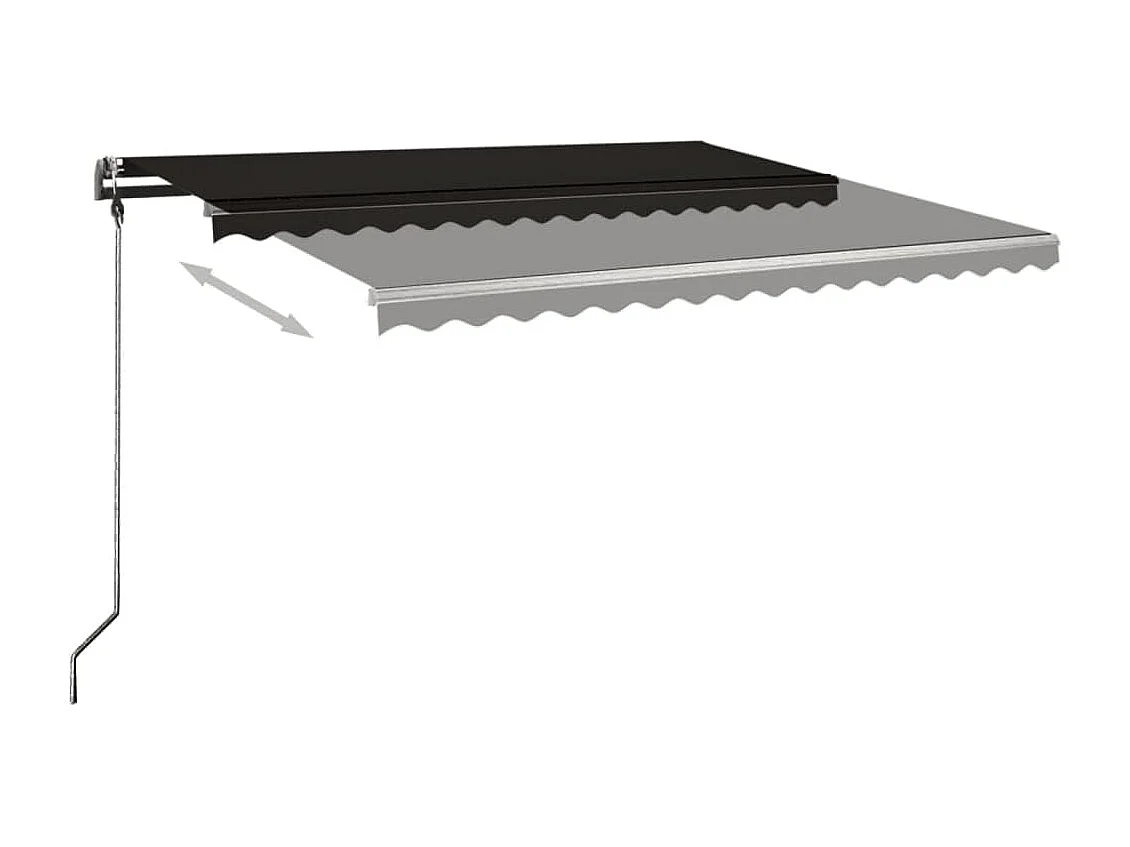 Standmarkise Manuell Einziehbar 450x300 cm Anthrazit