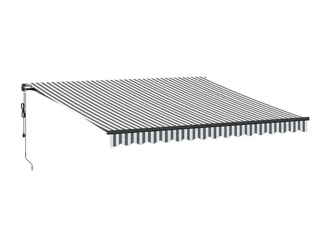 Toldo retrátil automático 450x300 cm antracite e branco