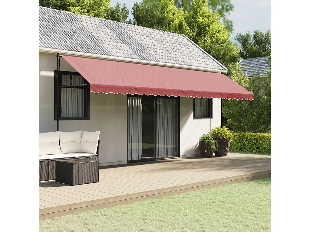 Markisenvolant Burgunderrot 6 m