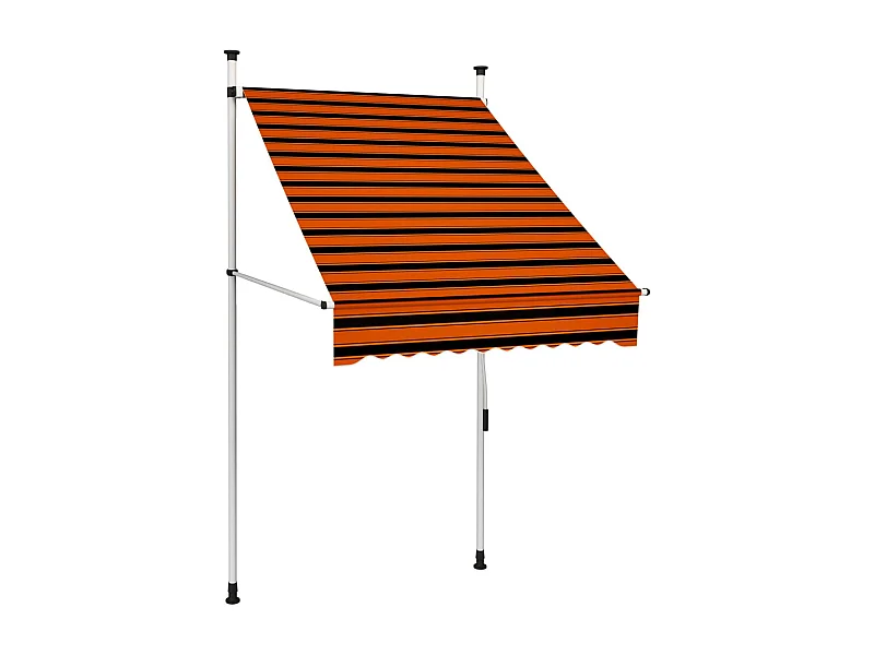 Tenda da Sole Retrattile Manuale 100 cm Arancione e Marrone