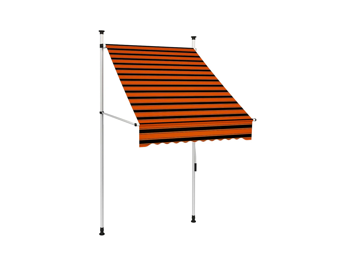 Tenda da Sole Retrattile Manuale 100 cm Arancione e Marrone