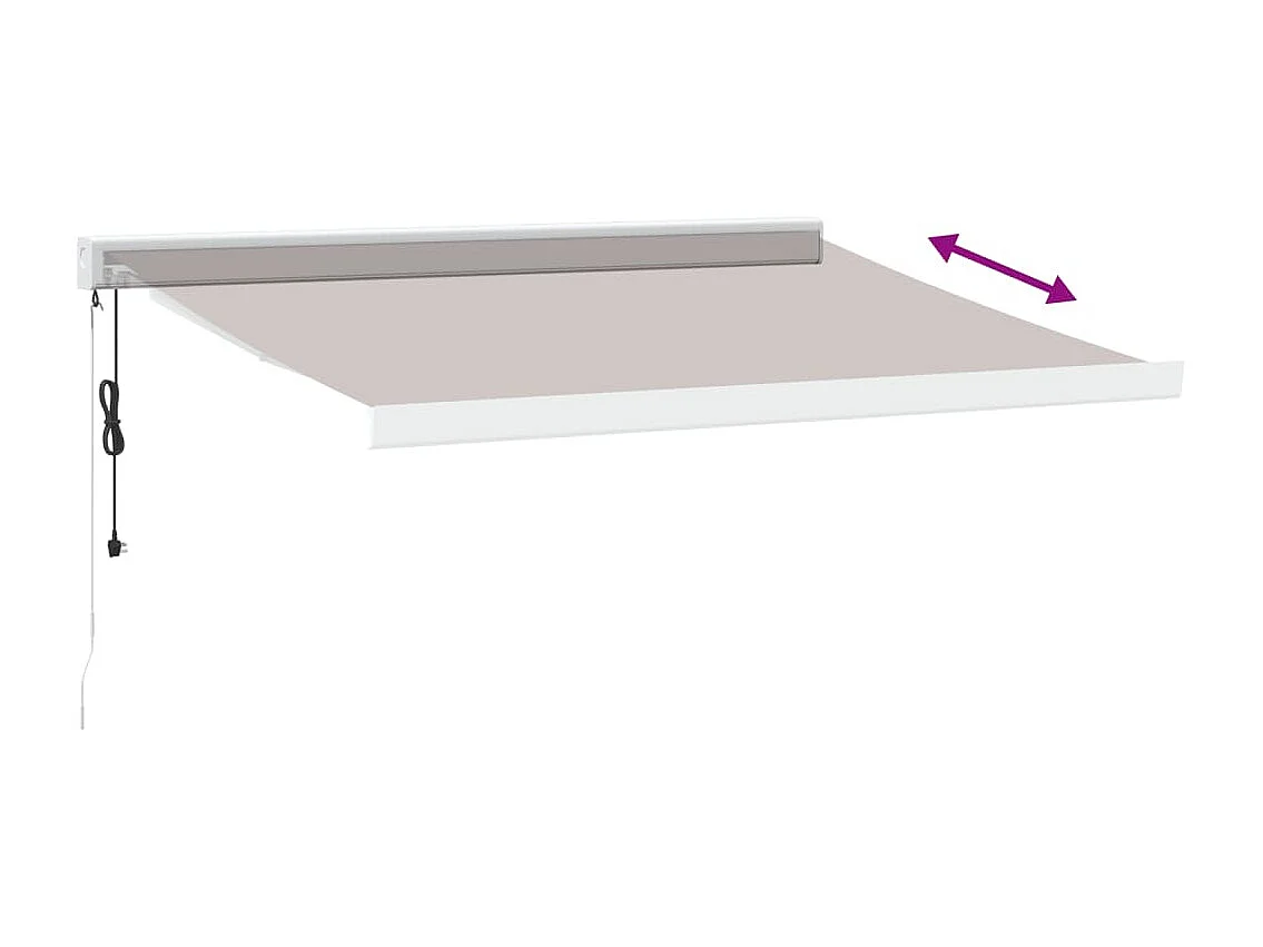 Auvent rétractable automatique marron 300x250 cm