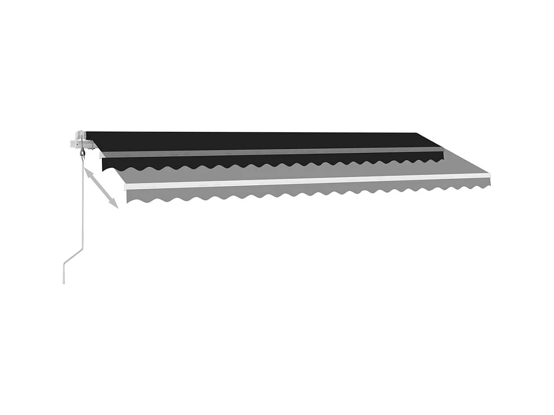 Tenda Automatica con Sensore Vento e LED 500x300 cm Antracite