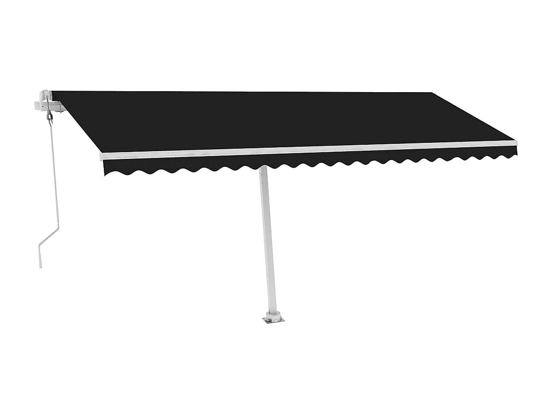 Auvent automatique et capteur de vent/LED 500x300 cm Anthracite
