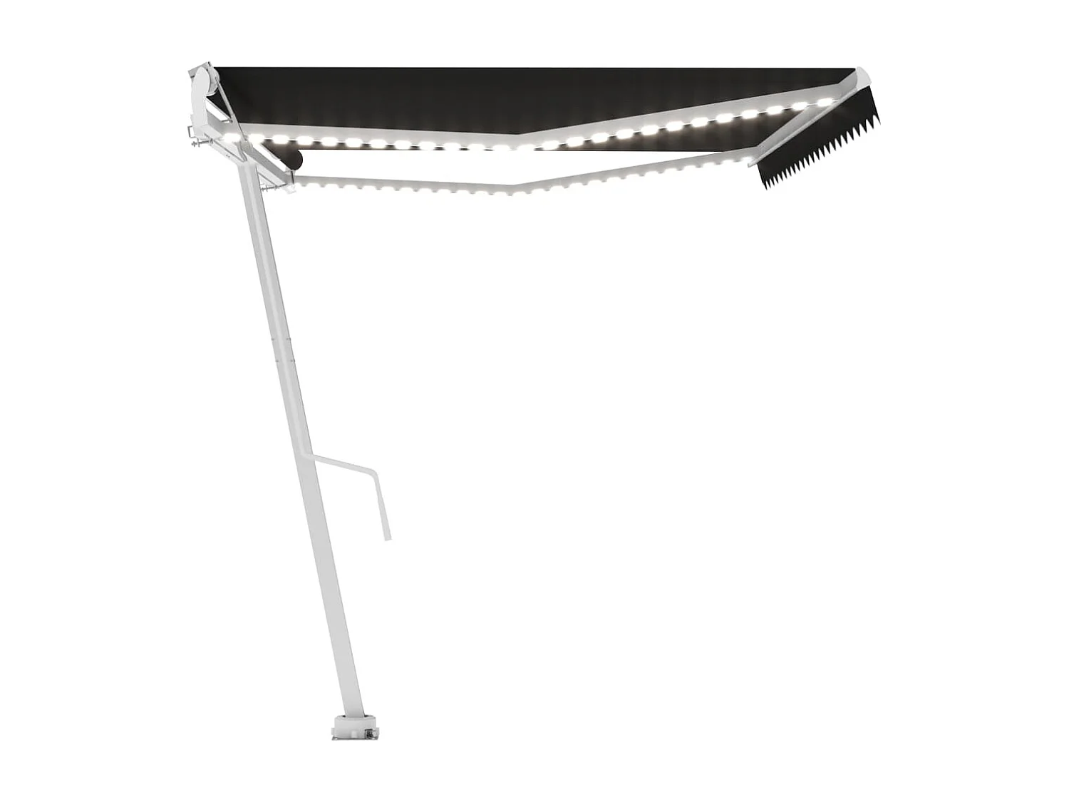 Auvent automatique et capteur de vent/LED 500x300 cm Anthracite