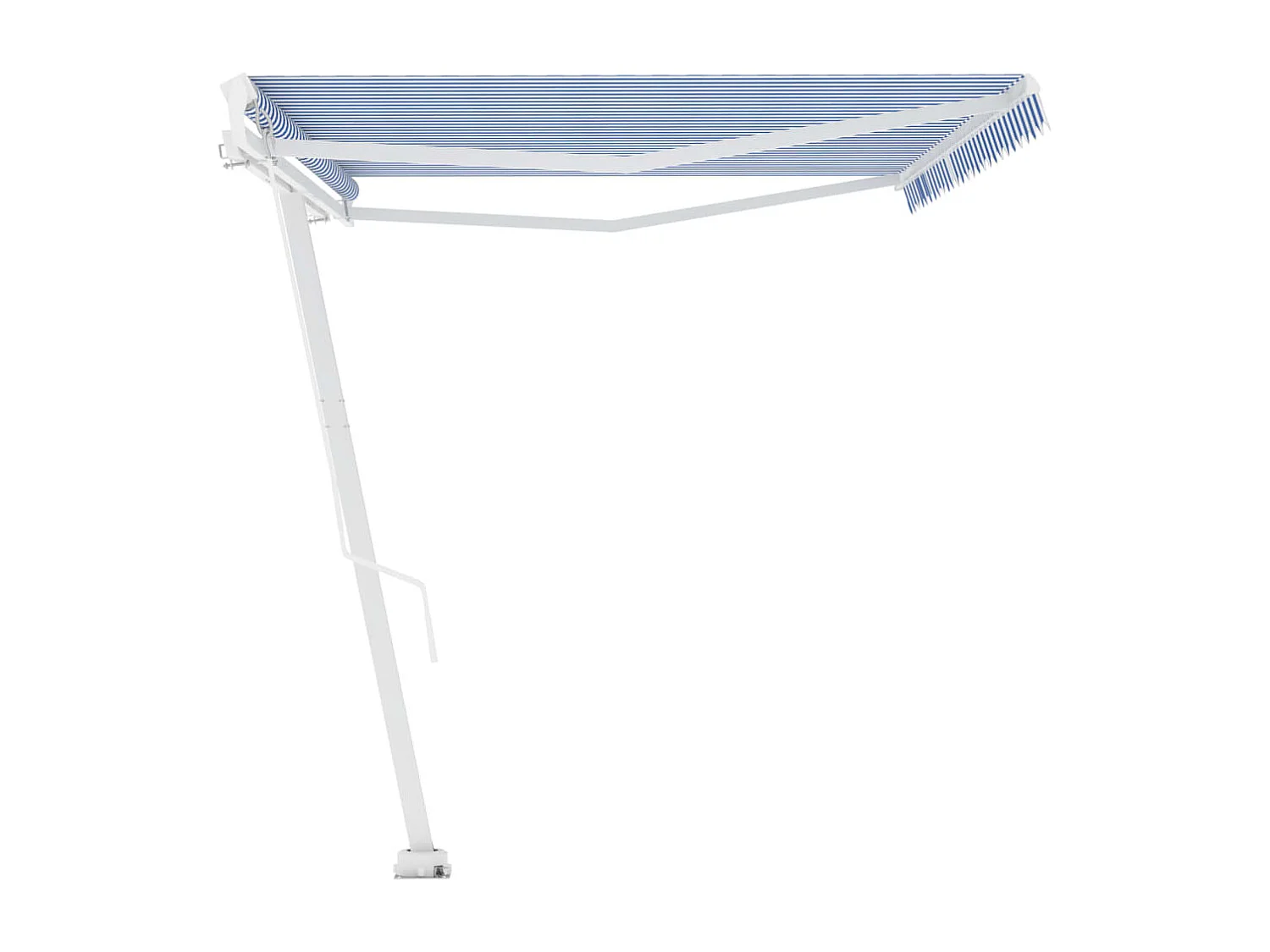 Luifel vrijstaand handmatig uittrekbaar 500x300 cm blauw en wit