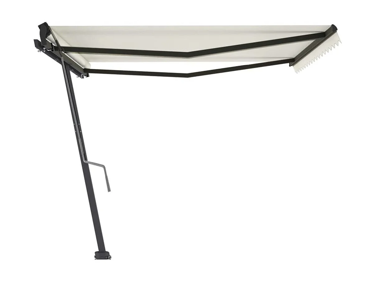 Toldo retrátil manual independente 450x350 cm cor creme