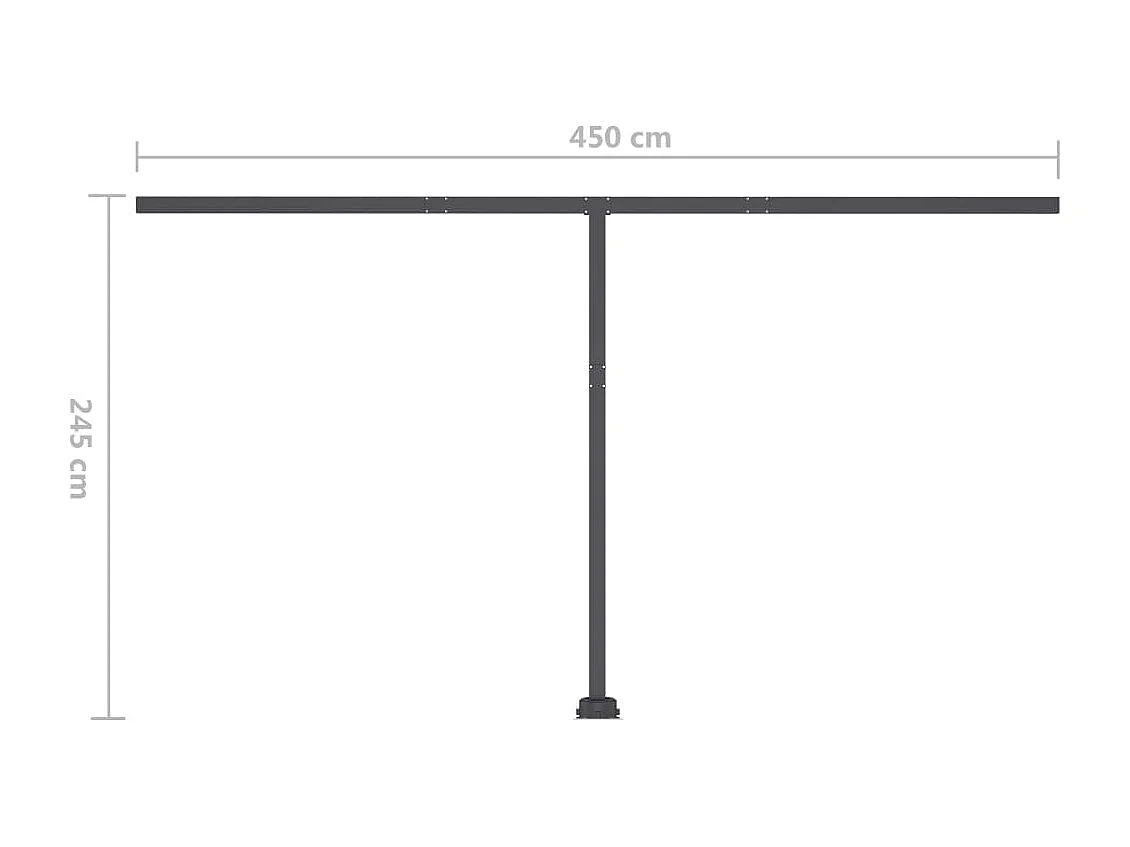 Toldo retrátil manual independente 450x350 cm cor creme