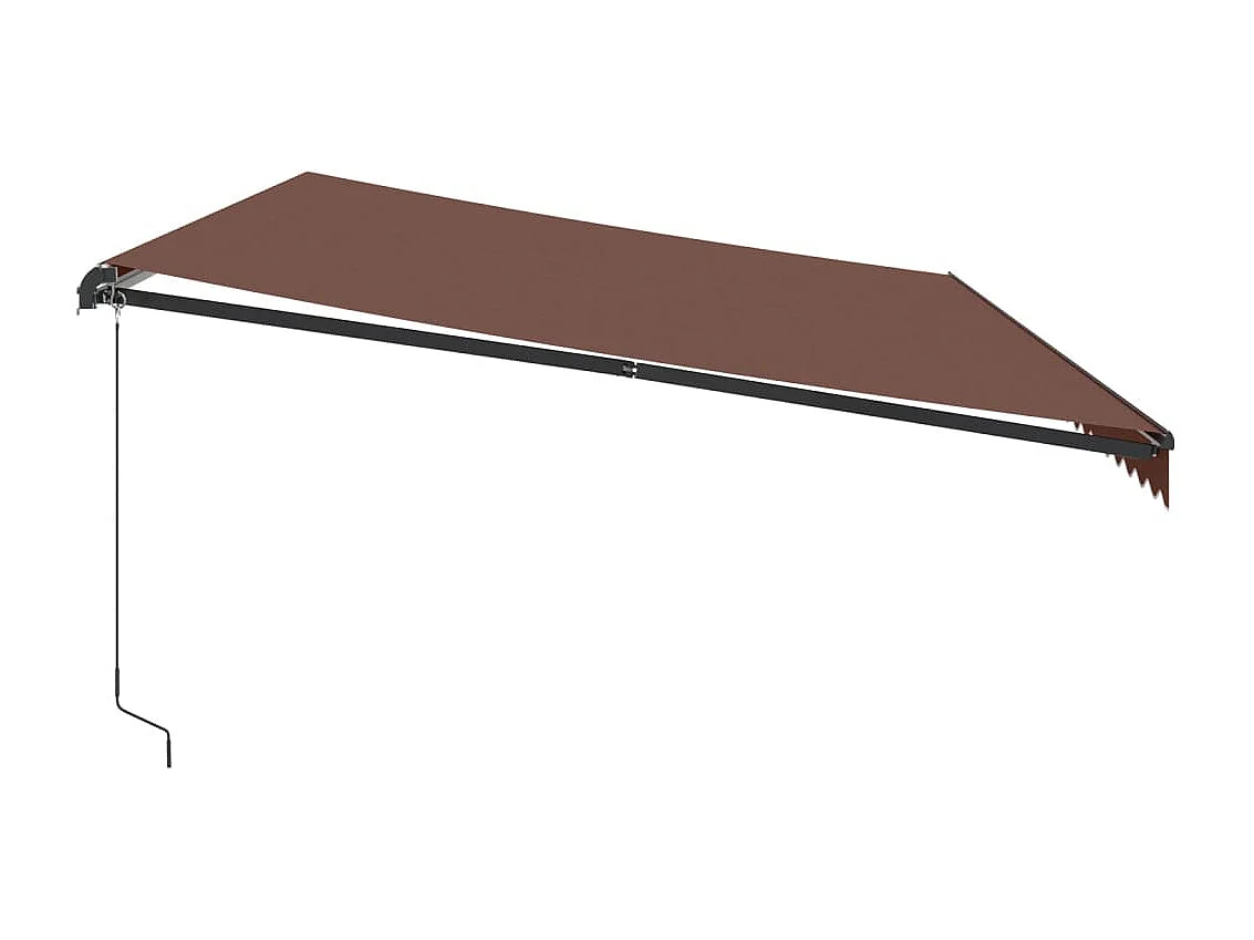 Auvent manuel rétractable marron 600x300 cm