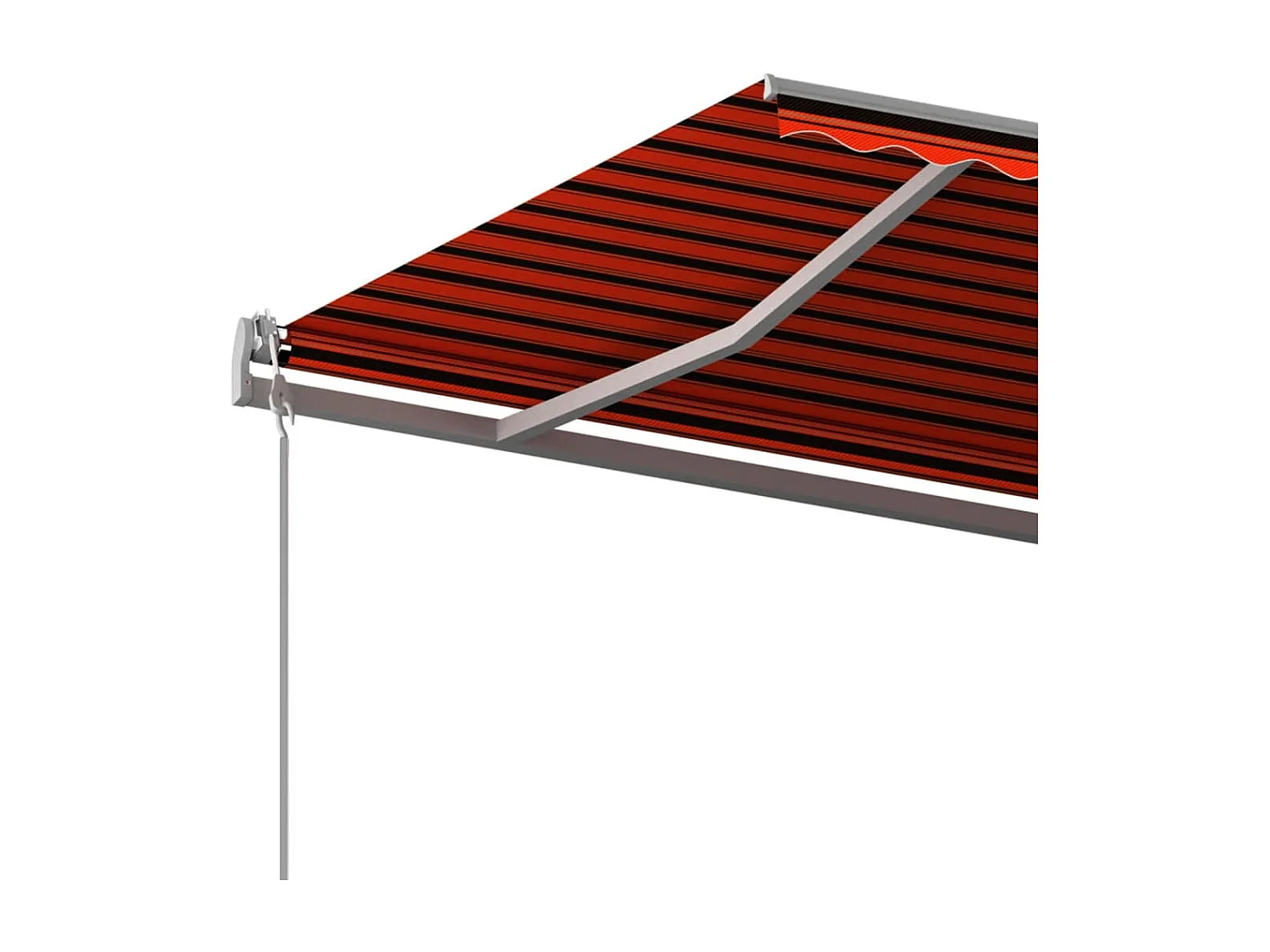 Auvent manuel rétractable avec poteaux 6x3 m Orange et marron