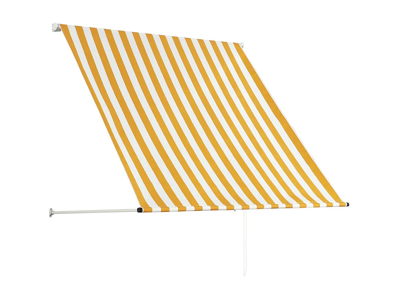 Auvent rétractable 150x150 cm Jaune et blanc