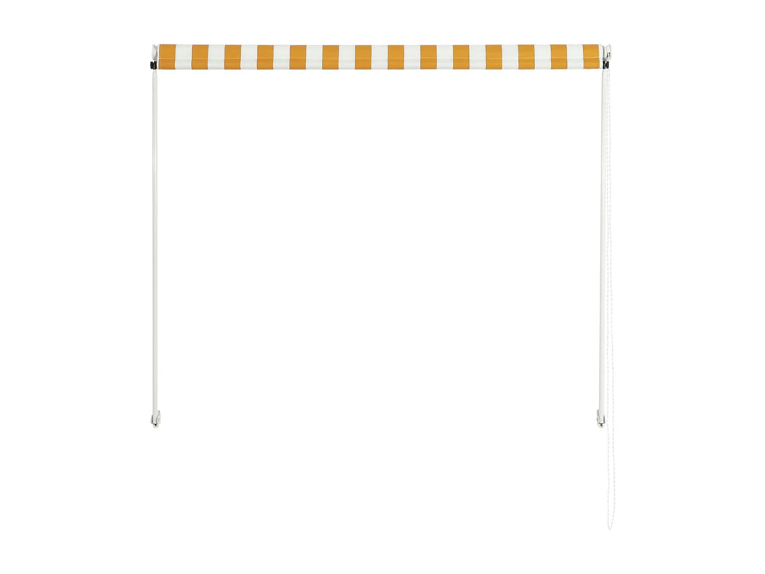 Auvent rétractable 150x150 cm Jaune et blanc