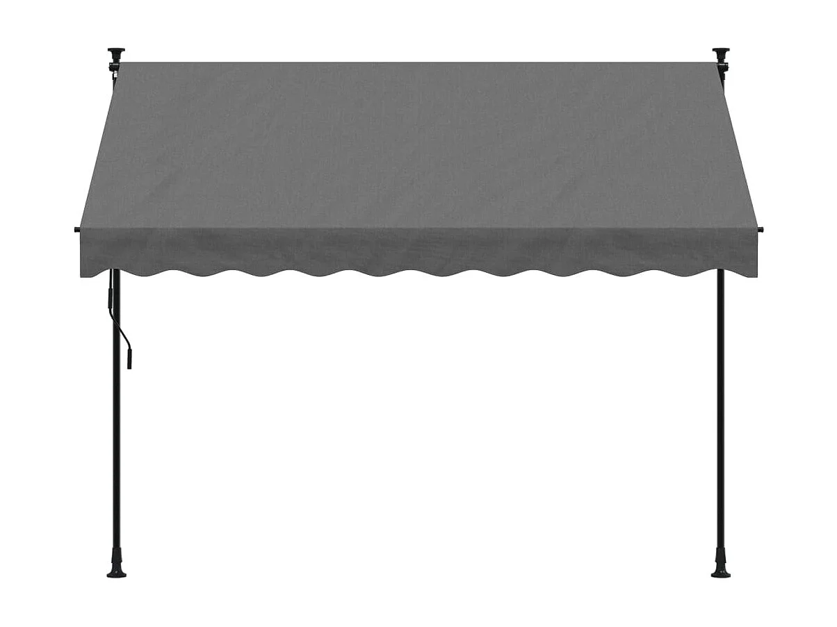 Toldo retráctil de tela y acero gris antracita 250x150 cm