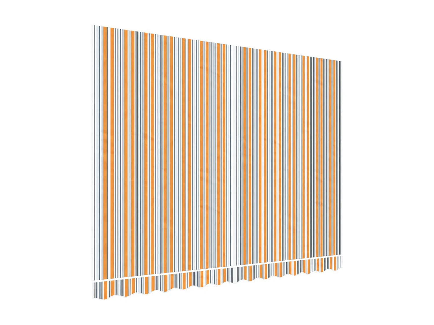 Tissu de remplacement pour auvent rayures multicolores 3,5x2,5m