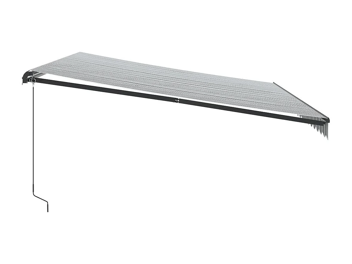 Toldo retrátil manual com luzes LEDs 500x350cm antracite/branco