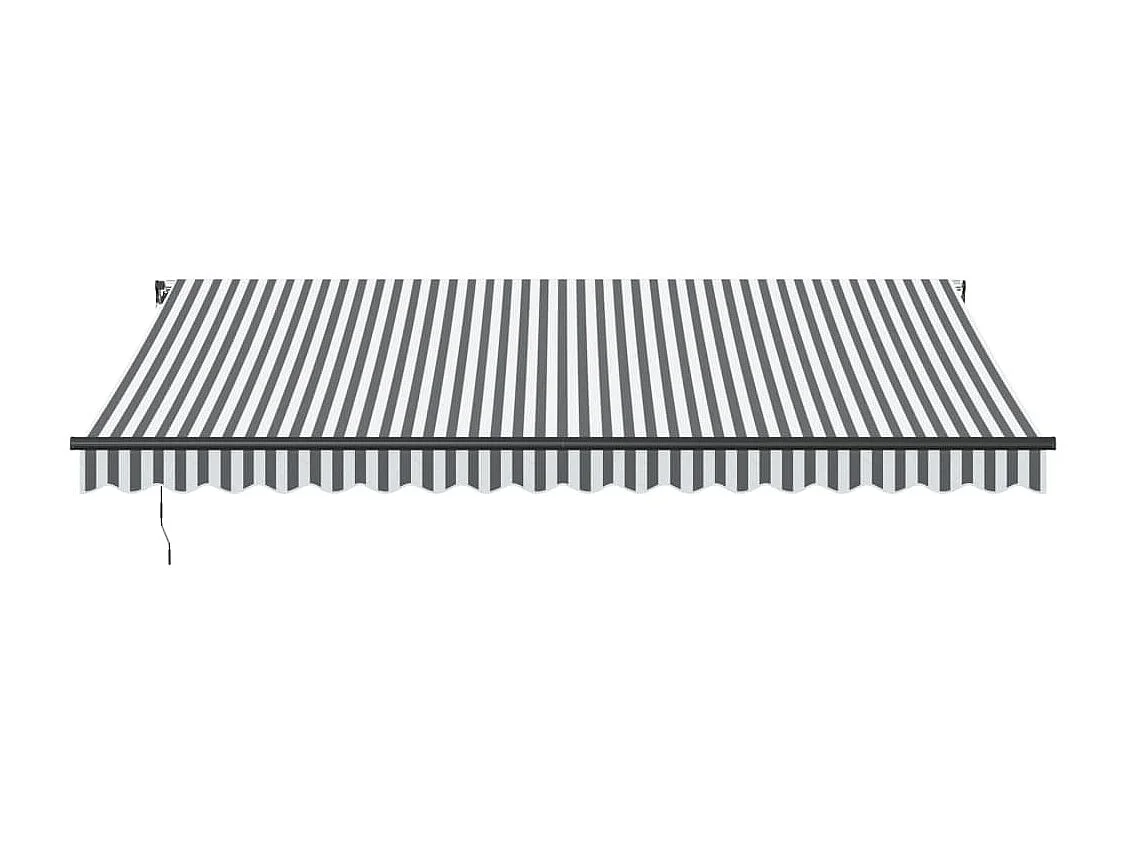 Markise Manuell Anthrazit und Weiß 450x350 cm