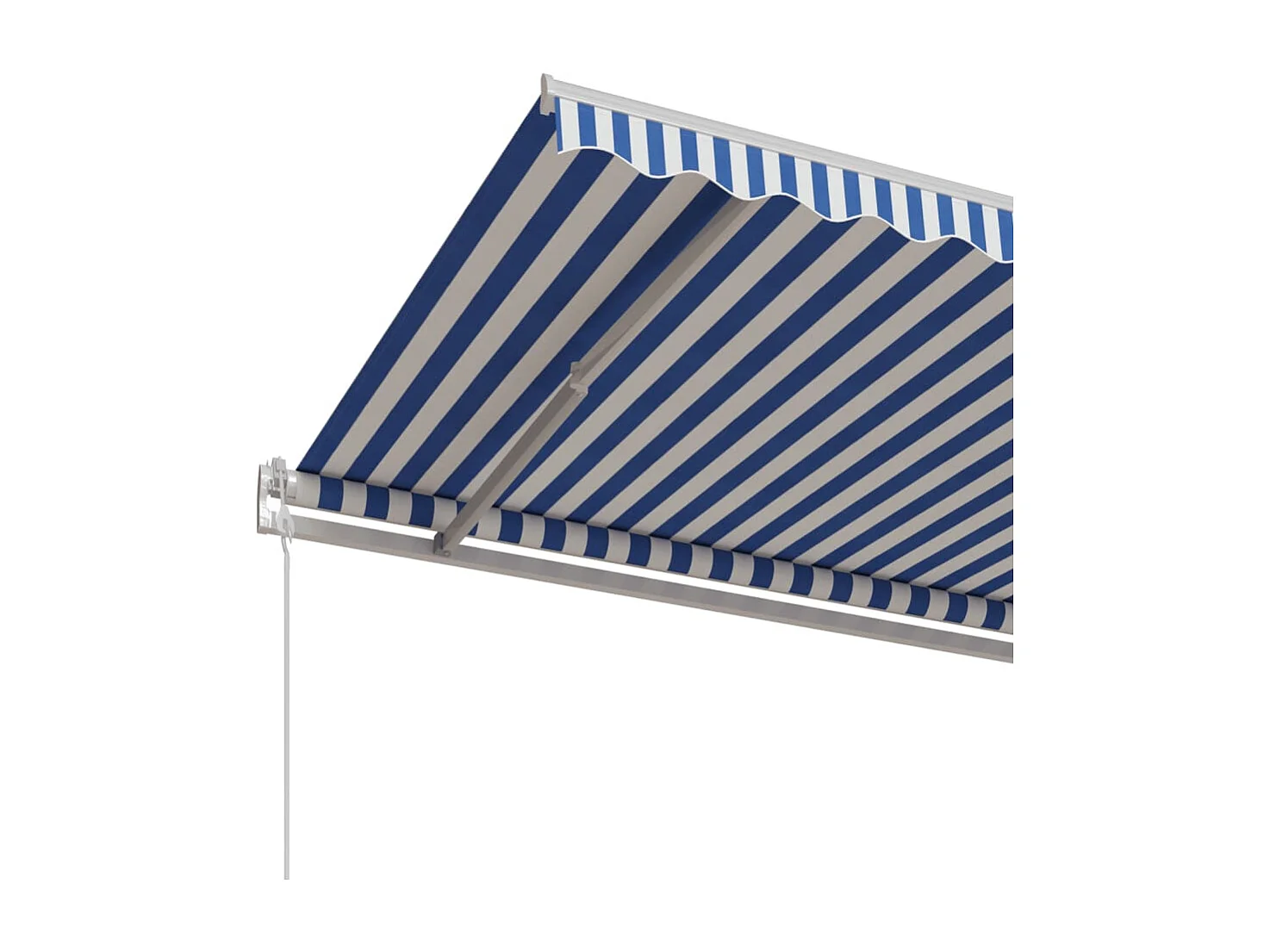 Auvent rétractable automatique 450x350 cm Bleu et blanc