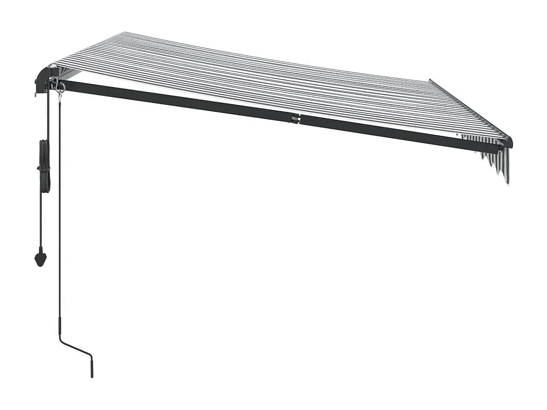 Auvent rétractable automatique anthracite et blanc 300x250 cm