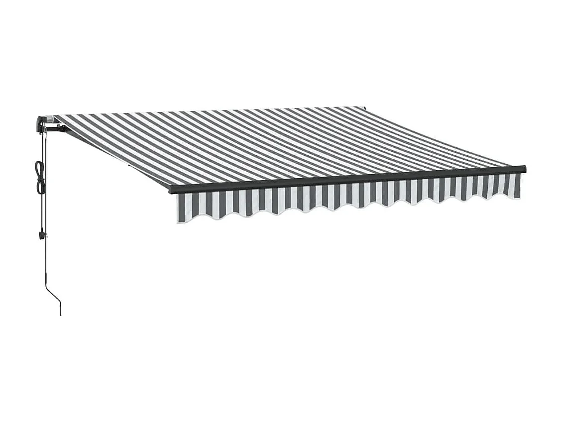 Auvent rétractable automatique anthracite et blanc 300x250 cm