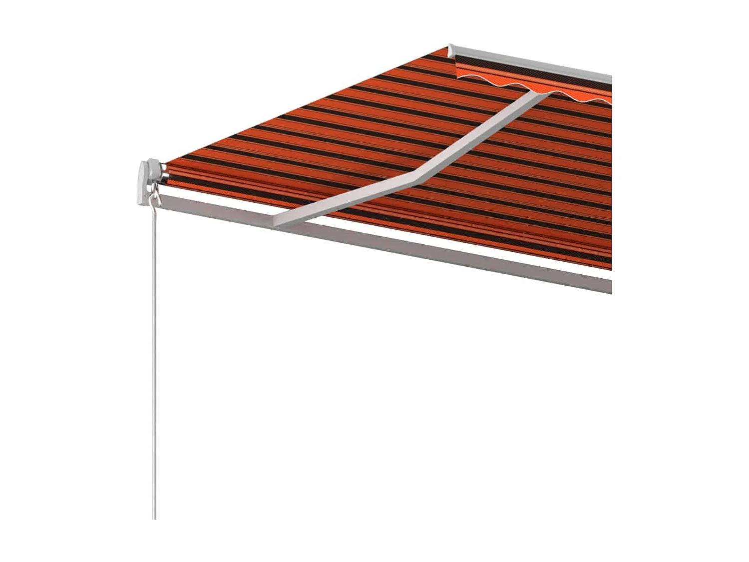 Tenda da Sole Manuale Retrattile 400x350 cm Arancione e Marrone