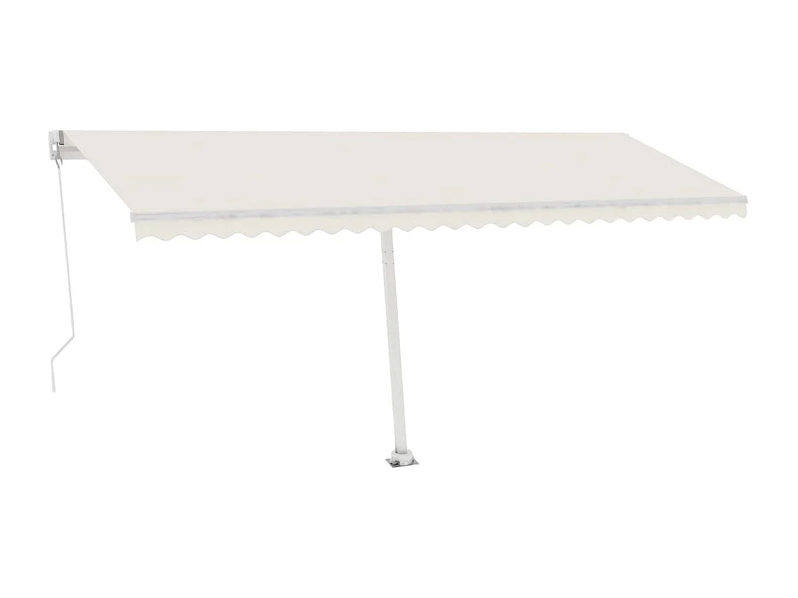 Toldo de pie retráctil manual color crema 500x300 cm