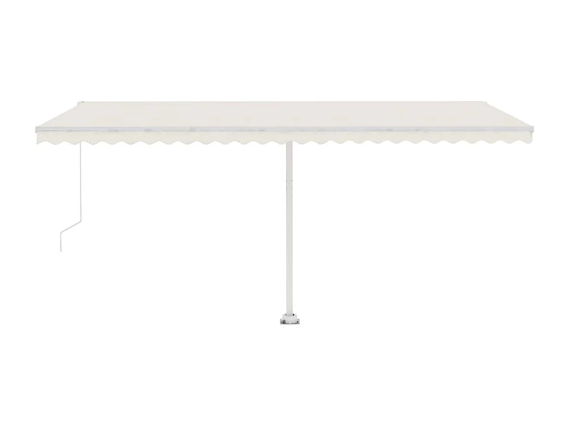 Toldo de pie retráctil manual color crema 500x300 cm