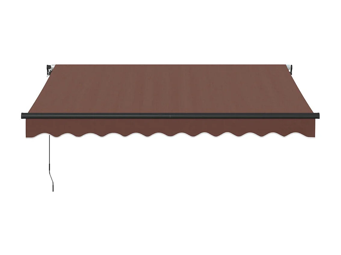 Toldo retrátil manual com luzes LED 300x250 cm castanho