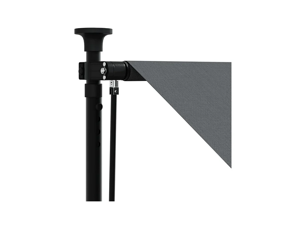 Auvent rétractable anthracite 150x150 m tissu et acier