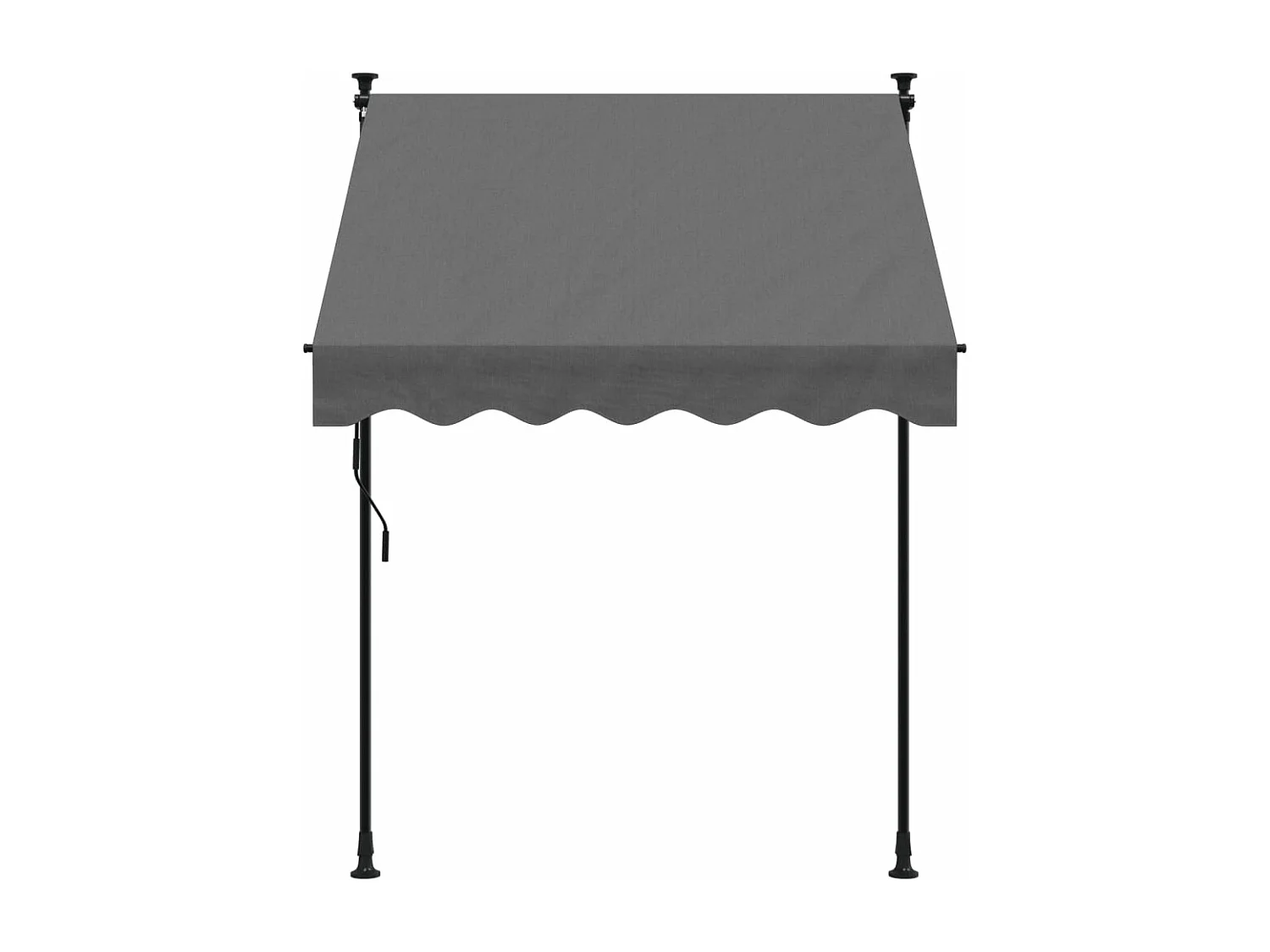 Auvent rétractable anthracite 150x150 m tissu et acier