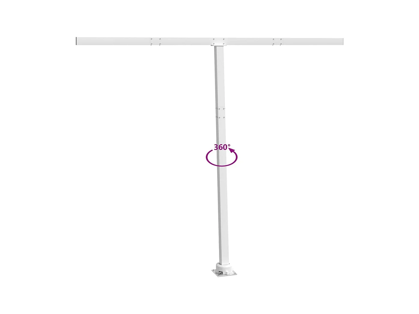 Stützen für Markisen Weiß 300x245 cm Eisen