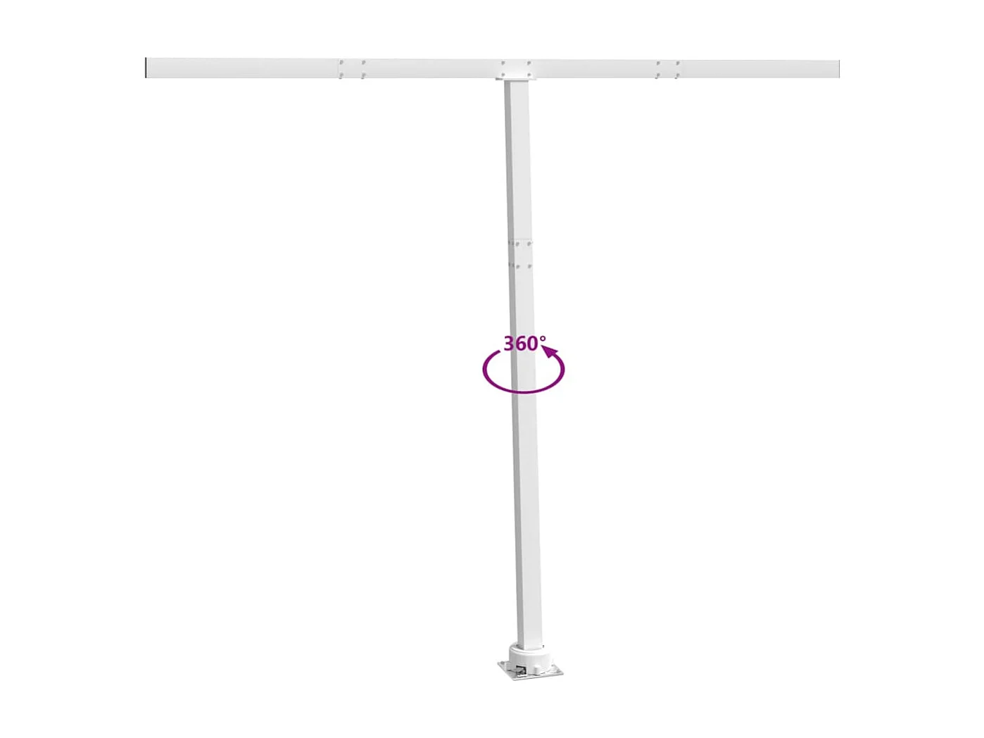 Stützen für Markisen Weiß 300x245 cm Eisen