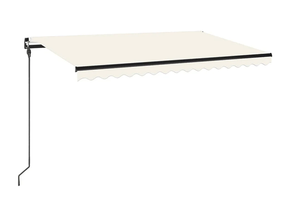 Toldo retrátil manual 450x300 cm cor creme