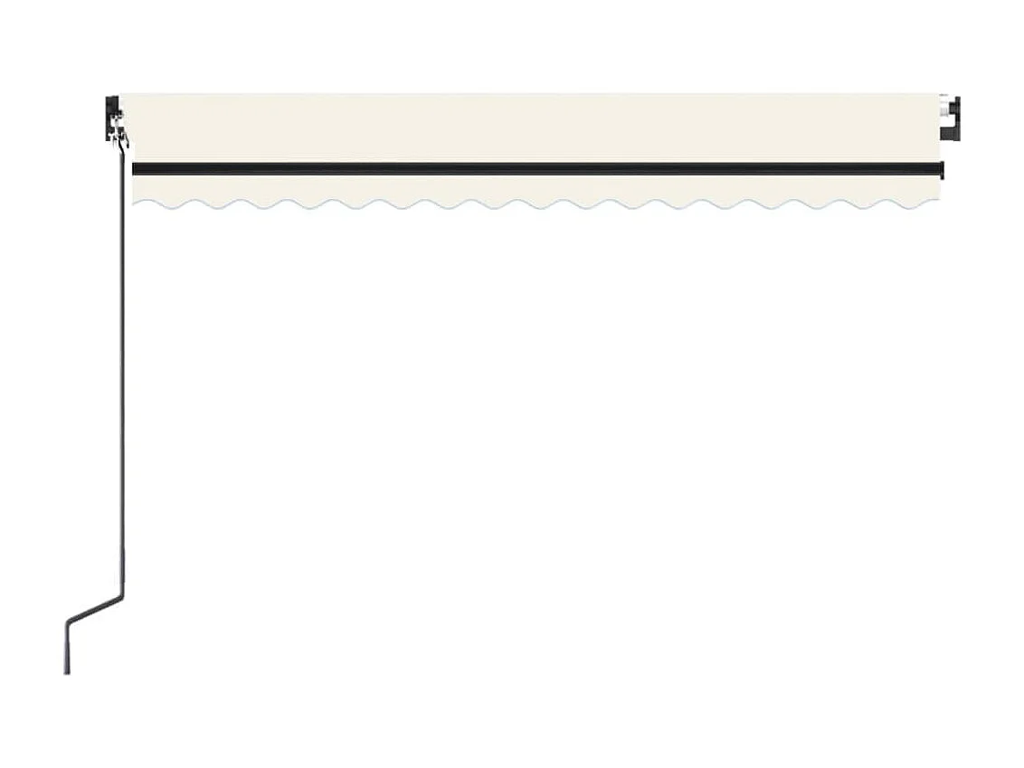 Toldo retrátil manual 450x300 cm cor creme