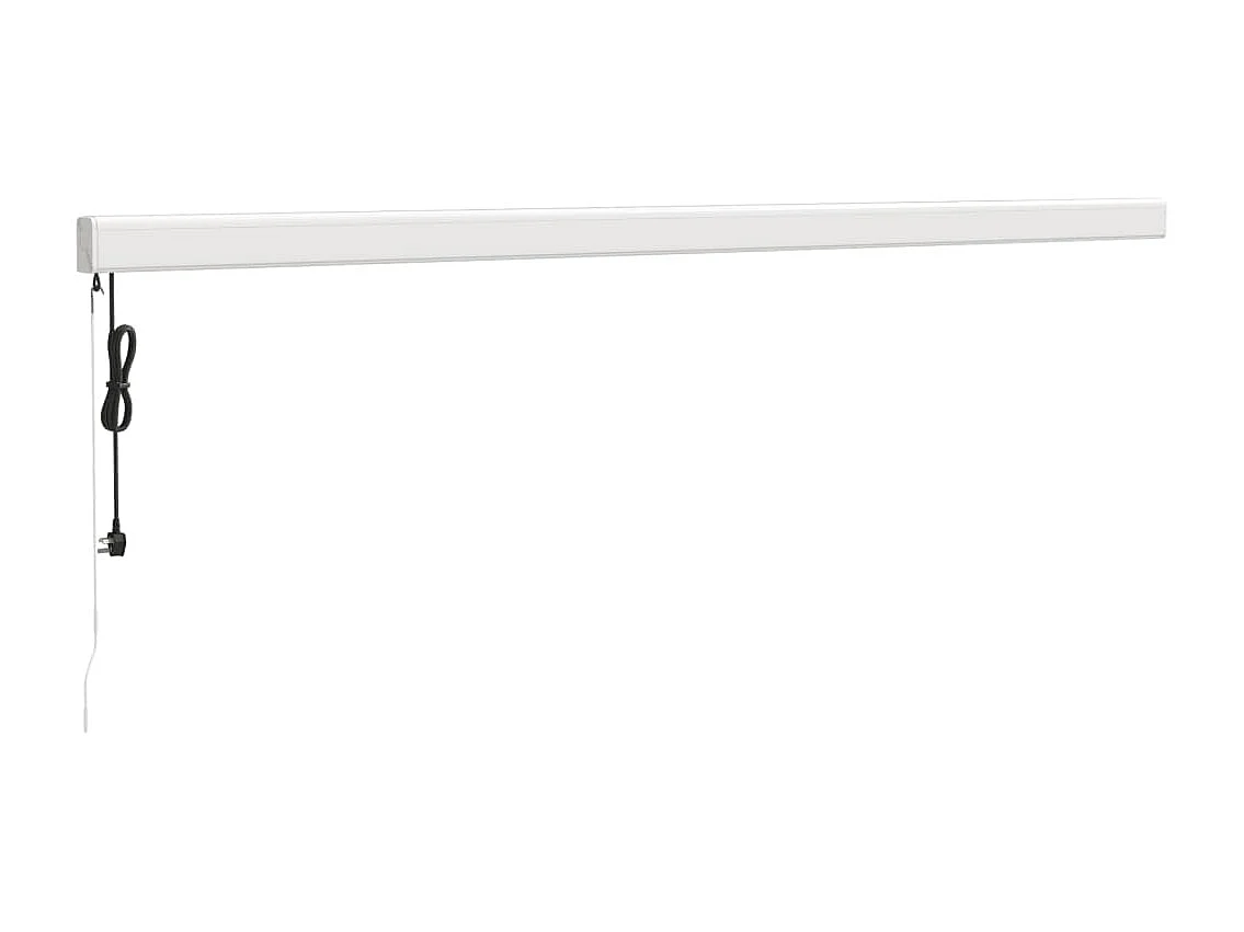 Auvent rétractable jaune et blanc 5x3 m tissu et aluminium