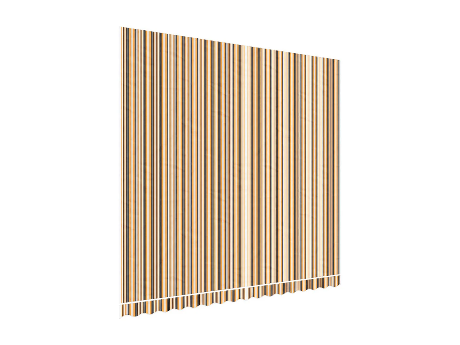 Tissu de remplacement pour auvent rayures multicolores 4x3,5 m