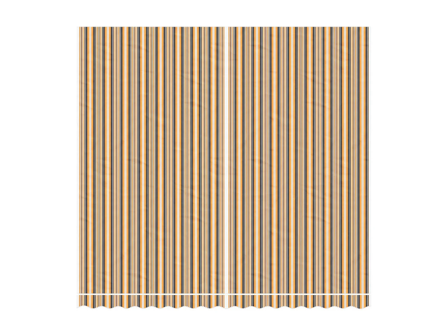 Tissu de remplacement pour auvent rayures multicolores 4x3,5 m