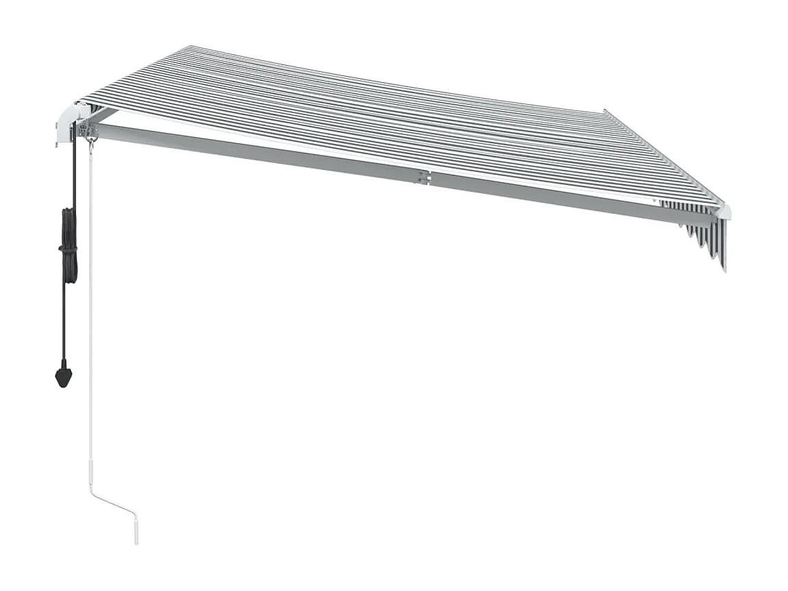 Auvent rétractable automatique avec LED anthracite et blanc