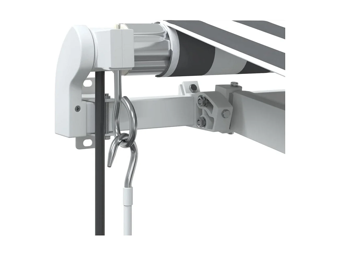 Auvent rétractable automatique avec LED anthracite et blanc